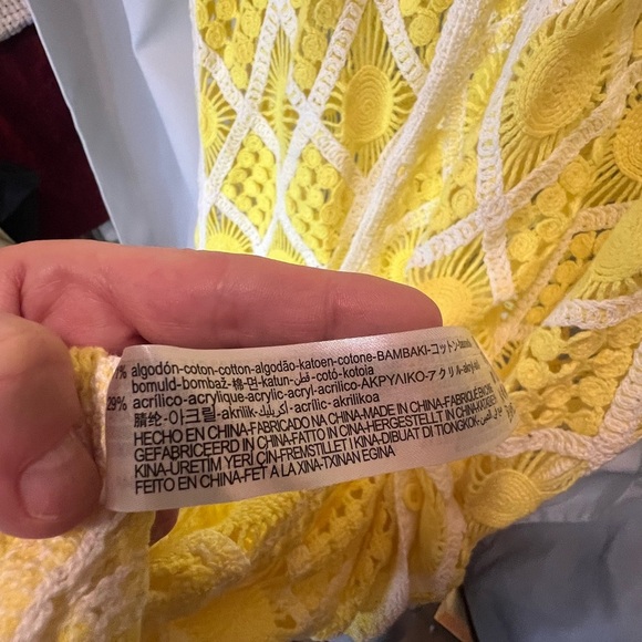 Zara Limited Edition  Rose Crochet Sleeveless Button Front Midi Maxi Knit Dress - Picture 4 of 4